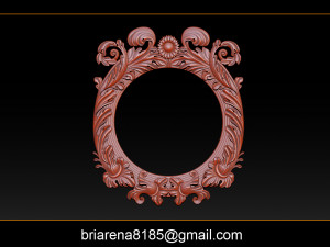 classical nameplate frame - mirror Modelo de impresión 3D