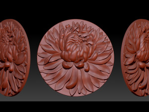 chrysanthemum pendant jewelry 3D Print Model