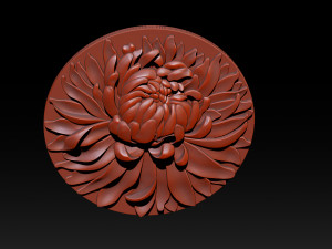 chrysanthemum pendant jewelry 3Dプリントモデル