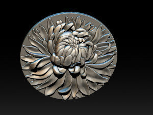 chrysanthemum pendant jewelry 3Dプリントモデル