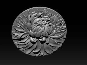chrysanthemum pendant jewelry 3Dプリントモデル