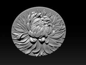 chrysanthemum pendant jewelry 3Dプリントモデル
