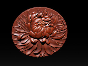 chrysanthemum pendant jewelry 3Dプリントモデル