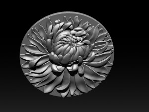 chrysanthemum pendant jewelry 3Dプリントモデル