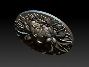 chrysanthemum pendant jewelry 3Dプリントモデル