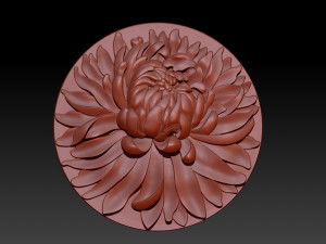 chrysanthemum pendant jewelry 3Dプリントモデル