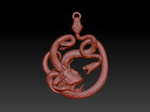 gorgon medusa pendant Model do druku 3D