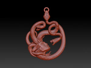 gorgon medusa pendant 3D Print Model