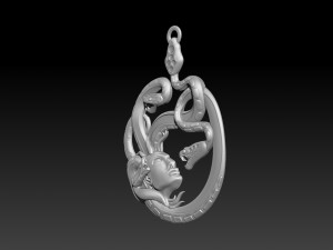 gorgon medusa pendant Model do druku 3D