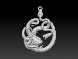 gorgon medusa pendant Model do druku 3D