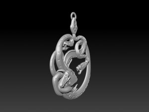 gorgon medusa pendant Model do druku 3D