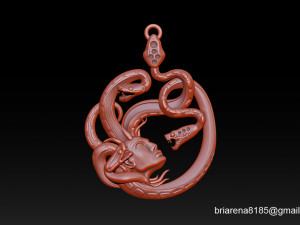 gorgon medusa pendant Model do druku 3D