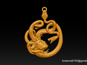 gorgon medusa pendant Model do druku 3D