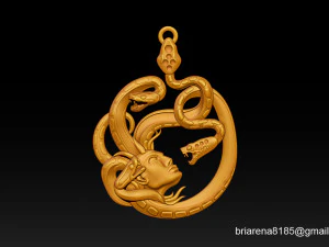 gorgon medusa pendant 3D Print Model