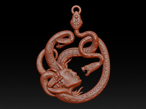 gorgon medusa pendant Model do druku 3D