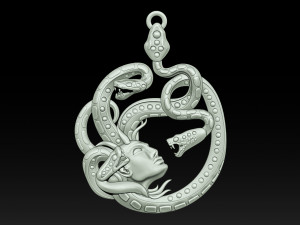 gorgon medusa pendant Model do druku 3D