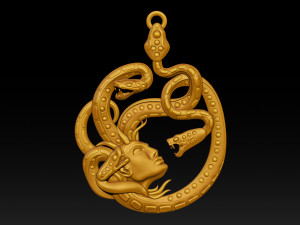 gorgon medusa pendant Model do druku 3D