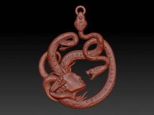 gorgon medusa pendant Model do druku 3D