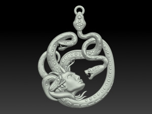 gorgon medusa pendant Model do druku 3D
