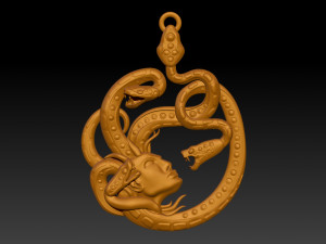 gorgon medusa pendant Model do druku 3D