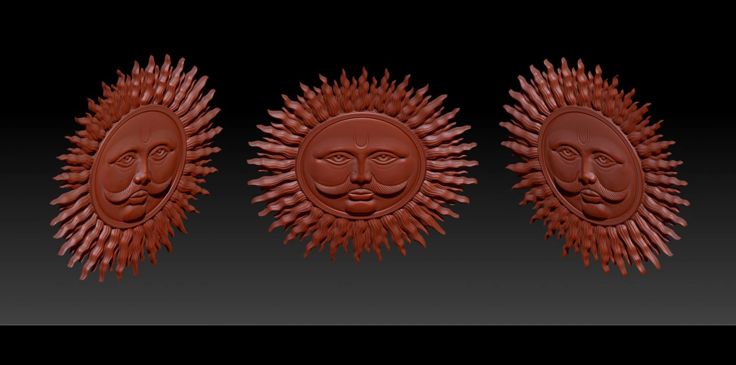 sun bas-relief 3d print model 3D Print Model .c4d .max .obj .3ds .fbx .stl .blend