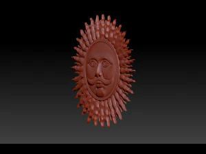 sun bas-relief 3d print model 3D Print Model