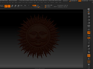 sun bas-relief 3d print model 3Dプリントモデル