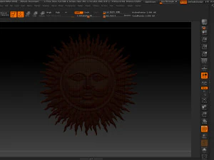 sun bas-relief 3d print model 3D Print Model
