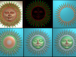 sun bas-relief 3d print model 3D Print Model