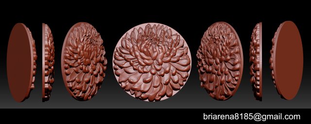 chrysanthemum flower necklace Model do druku 3D .c4d .max .obj .3ds .fbx .stl .blend 