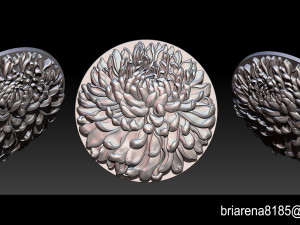 chrysanthemum flower necklace Model do druku 3D