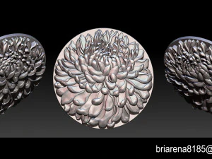 chrysanthemum flower necklace 3D Print Model