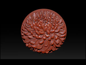 chrysanthemum flower necklace 3D Print Model