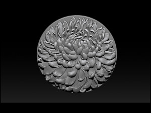 chrysanthemum flower necklace Model do druku 3D