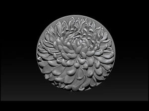 chrysanthemum flower necklace 3D Print Model