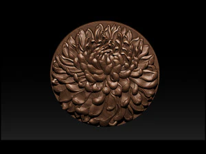 chrysanthemum flower necklace 3D Print Model