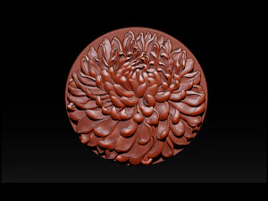 chrysanthemum flower necklace 3D Print Model