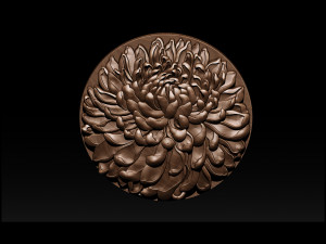 chrysanthemum flower necklace Model do druku 3D