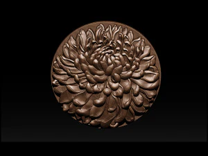 chrysanthemum flower necklace 3D Print Model