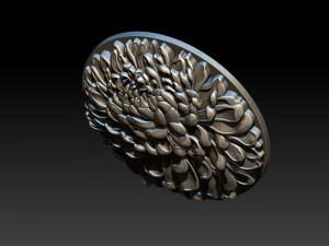 chrysanthemum flower necklace 3D Print Model