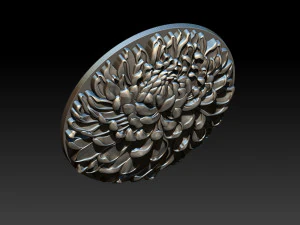 chrysanthemum flower necklace 3D Print Model