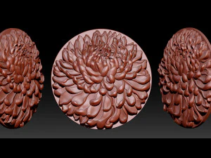 chrysanthemum flower necklace 3D Print Model