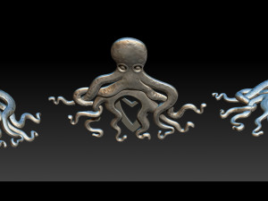 octopus pendant 3d print model 3D 프린트 모델