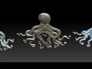 octopus pendant 3d print model 3D Print Model