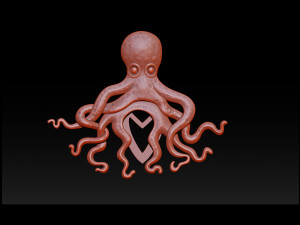 octopus pendant 3d print model 3D 프린트 모델