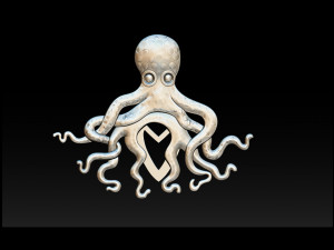 octopus pendant 3d print model 3D 프린트 모델