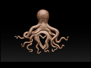 octopus pendant 3d print model 3D 프린트 모델