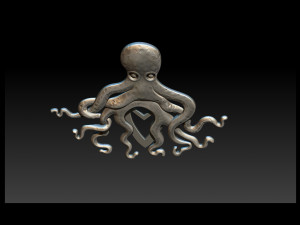 octopus pendant 3d print model 3D 프린트 모델