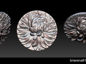 chrysanthemum flower necklace 3D Print Model