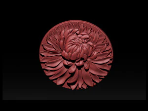 chrysanthemum flower necklace 3D Print Model